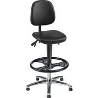 MEY chair Arbeitsdrehstuhl WF-H-KL-FR3-ALU schwarz Kunstleder