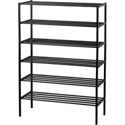 Tchibo - Woood 6 Schuhregale »Ferro« - 85x35x120cm - schwarz - Metall
