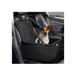 ONVAYA Hunde-Autositz Hundebox Auto, Hunde Autositz mit Anschnallgurt, faltbarer Hundesitz fürs Auto, Hundekorb geeignet für Rücksitz und Vordersitz, für kleine und mittlere Hunde schwarz