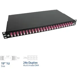 Act Fiber panel 24 x duplex LC multimode OM4, (FA2040)