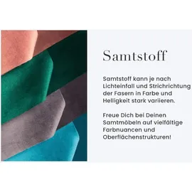 LEBENSwohnART Modernes 3er Sofa 220cm COMFORT grau Samt Federkern