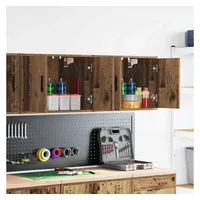 VidaXL Garagen-Wandschränke 2 Stk. Altholz-Optik Holzwerkstoff Vidaxl