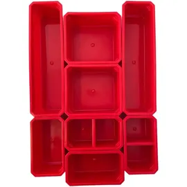QBRICK SYSTEM Container Set Nr. 6 Werkstattwand 39 x 35 cm mit 8 Behältern für Pro Organizer 100 / 200