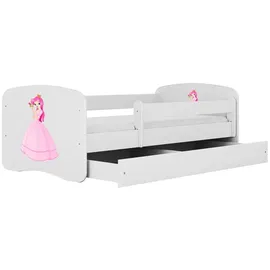 raumhirsch furniture Kinderbett Prinzessin 80 x 180 cm Holzwerkstoff weiß
