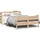 vidaXL Massivholzbett 120 x 200 cm Beige