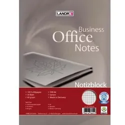 Notizblock, A4, kariert, 60g, 100050282, 50 Blatt, recycling