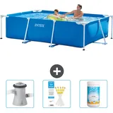 Intex – Schwimmbecken mit rechteckigem Rahmen – 260 x 160 x 65 cm – im Lieferumfang enthalten Accessoire CB73