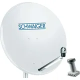 Schwaiger SPI991.0 80cm hellgrau + Quad LNB