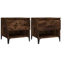 VidaXL Beistelltische 2 Stk. Räuchereiche 50x46x50 cm Holzwerkstoff