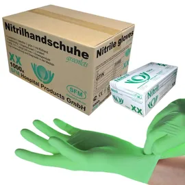 Sfm ® GREENLETS : M Nitrilhandschuhe puderfrei F-tex grün (1000)