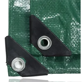TK Gruppe 3x4m Schutzplane wasserdicht - 150 g/m2 grün, mit Ösen - Abdeckplane (Packung, 1x Abdeckplane 3x4m), Hochdichte 150 g/m2