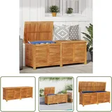 The Living Store Gartenbox mit Lüftungsschlitzen 150x50x56 cm Massivholz Akazie - Holz Gartenbox - Gartenaufbewahrung - Outdoor Box - Gartenmöbel