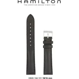 Hamilton Leder Linwood / Viewmatic Band-set Leder-schwarz-18/16 H690.184.101 - schwarz