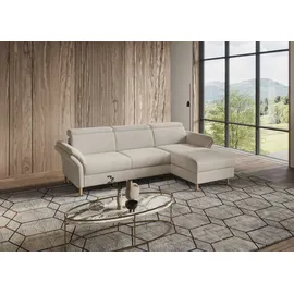 Home Affaire Ecksofa HOME AFFAIRE "Calypso L-Form", beige (linen), B:260cm H:85cm T:172cm, 100% Polyester, Sofas, Ecksofa, mit motorischen Funktionen im Sofa und Recamiere