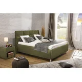 Alina Nachttisch "Nadina", grün (olivgrün tcm 333), B:51cm H:50cm, Struktur fein TCM (100% Polyester), Tische, Nachttisch, mit Glasplatte