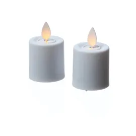 MARELIDA LED Kerzenset Mini 6 cm weiß 2 St.