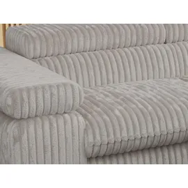 MKS Meble Eckcouch Cord 2-Sitzer Grau