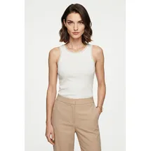Boss ORANGE Ripptanktop Eplie Premium Damenmode mit Mesh-Details beige S (36)