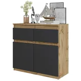 OEM Kommode Noah 80 cm Wotan/Anthrazit