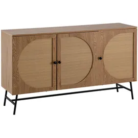 Wohnling WL6.892 Sideboard Braun 140 cm x 39 cm x 80 cm