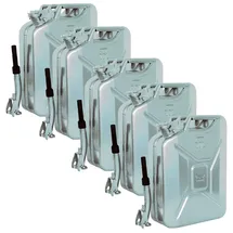 Baumarktplus Benzinkanister 5x 20 l Silber