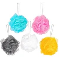 Brubaker Cosmetics - 5x Peeling- oder Massage Schwamm Badeschwamm Duschschwamm mit Aufhänger - Farbmix