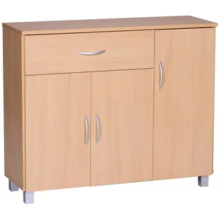 Wohnling Sideboard 90 x 75 x 30 cm buche nachbildung