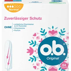 o.b. Tampons Original Normal Größe normal für mittlere bis stärkere Tage, 64 St.