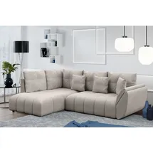 ax living Eckcouch Schlaffunktion 2-Sitzer Beige