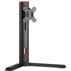 Techly DESK 100 - Aufstellung - für Monitor - Schwarz / Rot - Bildschirmgröße: 4