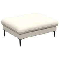 flexlux Pouf Salino Leder 97 x 43 x 76 cm Weiß