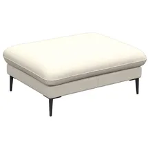 flexlux Pouf Salino Leder 97 x 43 x 76 cm Weiß
