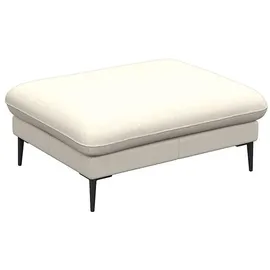 flexlux Pouf Salino Leder 97 x 43 x 76 cm Weiß