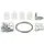 sunprotect 12502 Montage-Set für Seilspann-Markise / Sonnensegel / Sonnenschutz für Pergola Wintergarten Terrasse, silber/weiß, 37-teilig (1 Set)