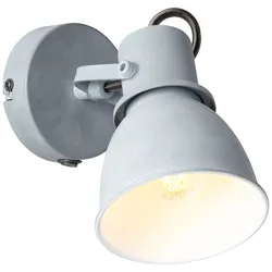 Brilliant Wandleuchte Bogart grau Beton industrie stil gebürstet E14 max. 25W sc...