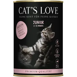 CAT'S LOVE Nassfutter Katze Junior Huhn 12x400 g