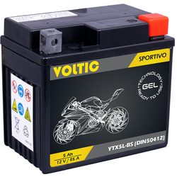 Voltima Sportivo GEL YTX5L-BS Motorradbatterie 5Ah 12V (DIN 50412)