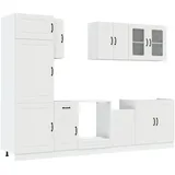 vidaXL Küchenzeile 8-tlg. 0 cm Weiß