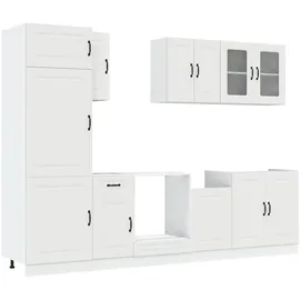 vidaXL Küchenzeile 8-tlg. 0 cm Weiß