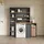 livinity® Waschmaschinenschrank Paolina 93,6 x 88,2 cm Anthrazit/Goldkraft Eiche