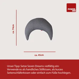 POWER INN POWER INN® SEVEN DREAMS Stillkissen | ca. 74 x 45 cm | Grau