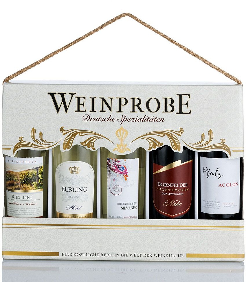 Weinprobe 5er Geschenkpackung - Weine aus Deutschland 5 x 250 ml