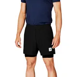 Saysky Herren Pace 5", Inch 2-in-1 Laufshorts schwarz