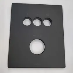 Kronenbach Smart Push Ersatz-Abdeckplatte für 3 Verbraucher, Ersatzteile, schwarz matt