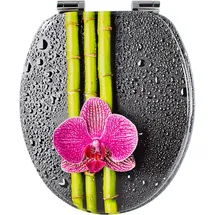Sanfino WC Sitz Green Bamboo Toilettendeckel mit Absenkautomatik aus Holz