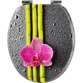 Sanfino WC Sitz Green Bamboo Toilettendeckel mit Absenkautomatik aus Holz