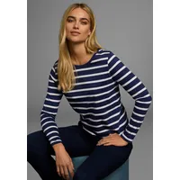 AJC Langarmshirt, gestreift, Rundhalsausschnitt, aus Baumwolle, aus Single Jersey,