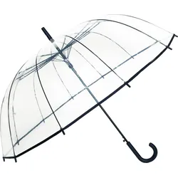 Smati Regenschirm transparent schwarz 12 Rippen