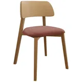 Mirjan24 Polsterstuhl, Rosa, Natur, 1-Sitzer, 47x80x50 cm, Esszimmer, Stühle, Esszimmerstühle, Vierfußstühle