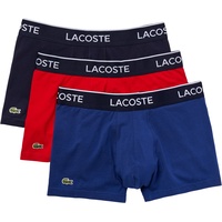 Lacoste Retro Boxershorts marine/rouge/methylene S 3er Pack